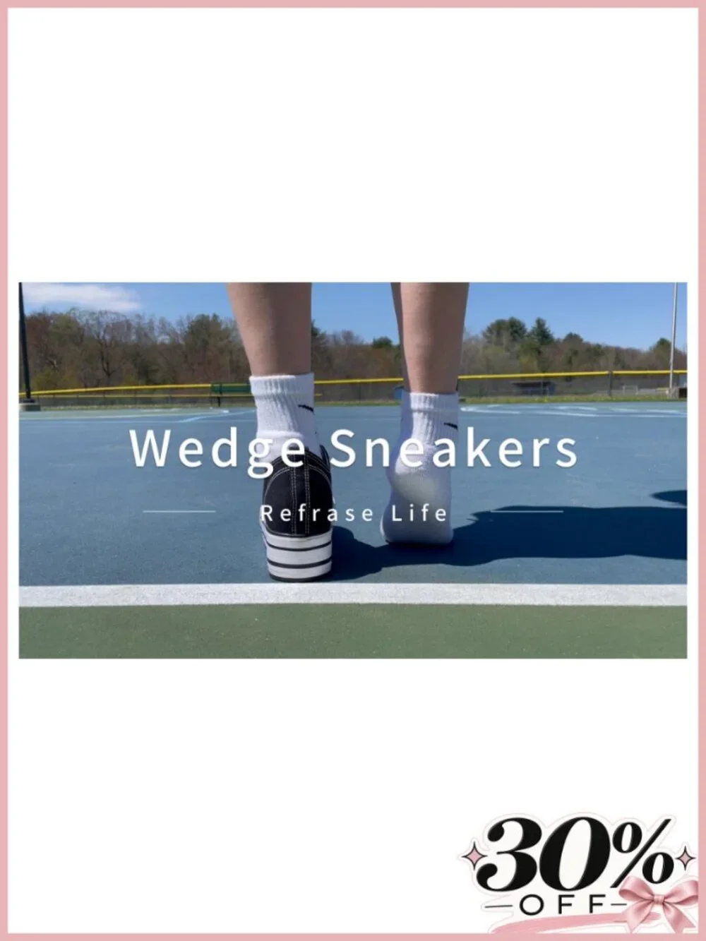 Womens Platform Wedge Sneakers 3 Inch Height Boost Hidden Heel Lace-Up